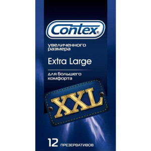 КОНТЕКС ПРЕЗЕРВАТИВ EXTRA LARGE XXL УВЕЛ.РАЗМЕРА №12 [CONTEX]