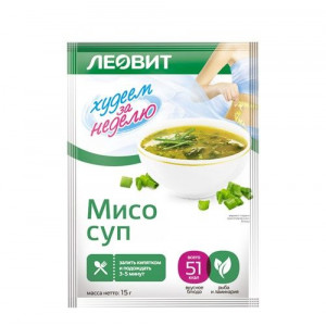ЛЕОВИТ ХУДЕЕМ ЗА НЕДЕЛЮ БИОСЛИМИКА СУП МИСО 15Г. №1 ПАК.