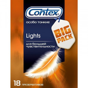 КОНТЕКС ПРЕЗЕРВАТИВ LIGHTS ОСОБО ТОНКИЕ №18 [CONTEX]