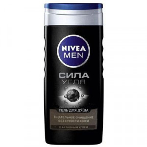 НИВЕЯ МЕН ГЕЛЬ Д/ДУША СИЛА УГЛЯ 250МЛ. [NIVEA]