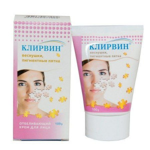 КЛИРВИН КРЕМ Д/ЛИЦА П/ВЕСНУШЕК ОТБЕЛ. 100Г. КЛИРВИН КРЕМ Д/ЛИЦА П/ВЕСНУШЕК ОТБЕЛ. 100Г.