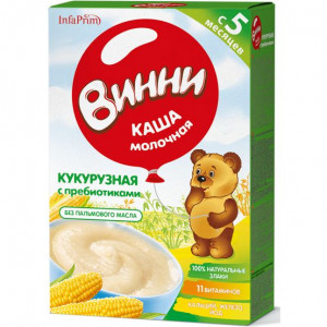 ВИННИ КАША 200Г. КУКУРУЗА+ПРЕБИОТИКИ МОЛ. 5+