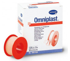 ХАРТМАНН ОМНИПЛАСТ ЛЕЙКОПЛАСТ. 1,25СМХ5М. №1 ТЕЛ.ЦВ. ТЕКСТ.ТКАНЬ /АРТ.9005301/9004403/9005040/ [OMNIPLAST]