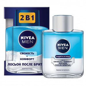 НИВЕЯ МЕН ЛОСЬОН П/БРИТЬЯ ЗАЩИТА И УХОД 2В1 100МЛ. [NIVEA]