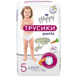 ХЭППИ ПОДГУЗНИКИ-ТРУСИКИ ЮНИОР 11-18КГ №10 [BELLA HAPPY]