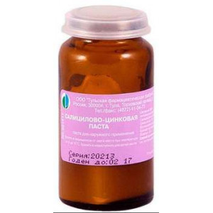 ПАСТА САЛИЦИЛОВО-ЦИНКОВАЯ 25Г. БАНКА /ТУЛЬСКАЯ ФФ/ ПАСТА САЛИЦИЛОВО-ЦИНКОВАЯ 25Г. БАНКА /ТУЛЬСКАЯ ФФ/