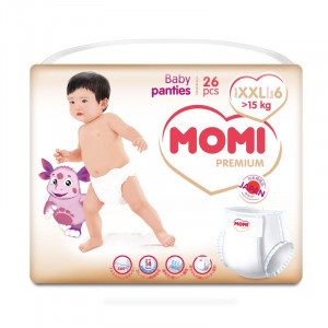 МОМИ ПРЕМИУМ ПОДГУЗНИКИ-ТРУСИКИ 15+КГ. Р.XXL №26 [MOMI]