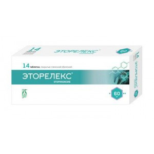 ЭТОРЕЛЕКС 60МГ. №14 ТАБ. П/П/О /ФАРМАСИНТЕЗ/ ЭТОРЕЛЕКС 60МГ. №14 ТАБ. П/П/О /ФАРМАСИНТЕЗ/