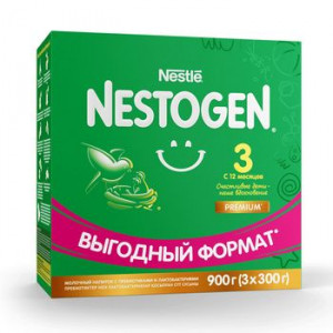 НЕСТОЖЕН-3 МОЛОЧНАЯ СМЕСЬ ПРЕБИО ПРЕМИУМ 3Х300Г. (900Г.) 12+МЕС. [NESTOGEN]
