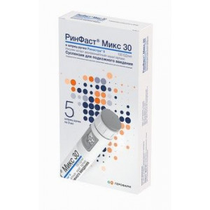 РИНФАСТ МИКС 30 100ЕД/МЛ. 3МЛ. №5 СУСП. Д/П/К ВВЕД. КАРТРИДЖ+ШПРИЦ-РУЧКА РИНАСТРА II /ГЕРОФАРМ/ РИНФАСТ МИКС 30 100ЕД/МЛ. 3МЛ. №5 СУСП. Д/П/К ВВЕД. КАРТРИДЖ+ШПРИЦ-РУЧКА РИНАСТРА II /ГЕРОФАРМ/