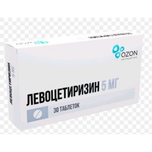 ЛЕВОЦЕТИРИЗИН 5МГ. №30 ТАБ. П/П/О /ОЗОН/