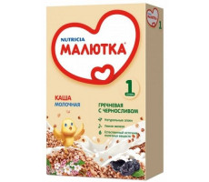 МАЛЮТКА КАША ГРЕЧКА+ЧЕРНОСЛИВ МОЛ. 220Г. 4+МЕС.