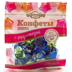 ГОЛИЦИН КОНФЕТЫ ПРАЛИНЕ МОЛОЧНОЕ С ОРЕХОМ НА ФРУКТОЗЕ 180Г.