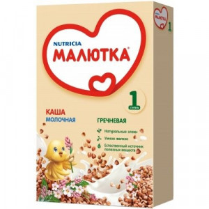 МАЛЮТКА КАША ГРЕЧКА МОЛ. 220Г/250Г. 4+МЕС.